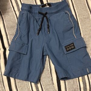 Public Record Blue Cargo Shorts with Pockets S 4